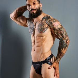 C4M-Desire Jockstrap-BlackLeatherette-XL