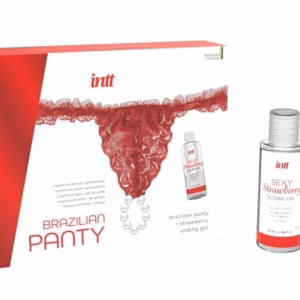 RED BRAZILIAN PANTY + SLINDING GEL