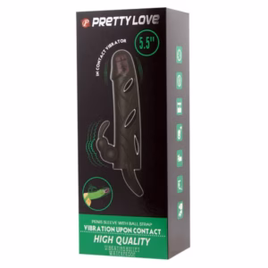 Pretty Love Penis Sleeve With Ball Strap