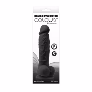Colours - Pleasures - Vibrating - 5" Dildo - Black