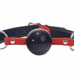 Silicone Ball Gag Black/Red