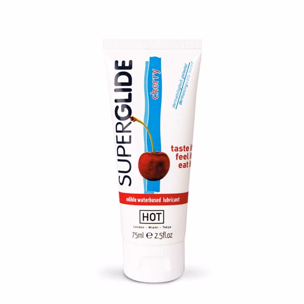 HOT Superglide edible lubricant waterbased - CHERRY 75 ml