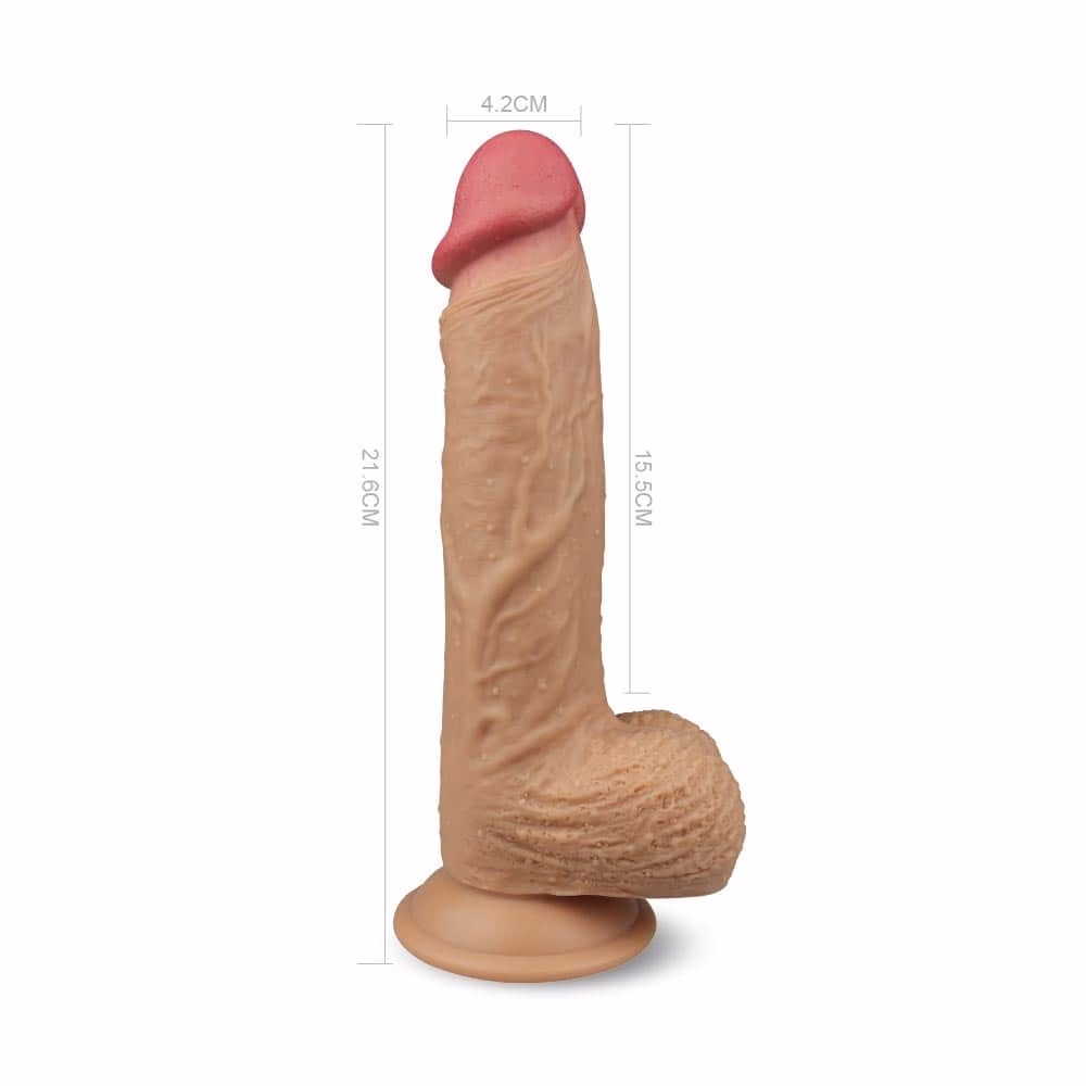 Dual layered Silicone Rotating Nature Cock Liam Flesh realisztikus vibrátor - Image 8