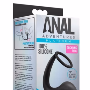 ANAL ADVENTURES COCK RING PLUG BLACK
