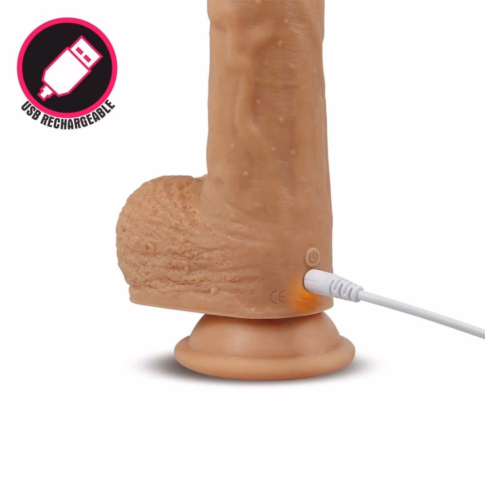 Dual layered Silicone Rotating Nature Cock Liam Flesh realisztikus vibrátor - Image 2
