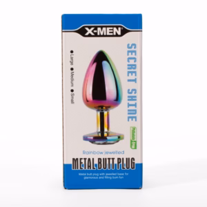 X-MEN Secret Shine Metal Butt Plug Rainbow S