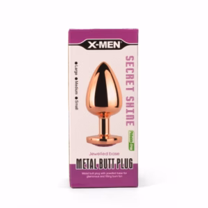 X-MEN Secret Shine Metal Butt Plug Rose Gold Heart M