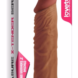 Pleasure X-Tender Penis Sleeve Brown 3
