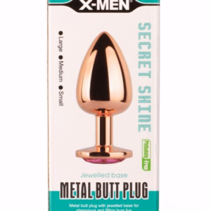 X-MEN Secret Shade Metal Butt Plug Rose M