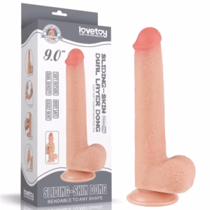 9'' Sliding Skin Dual Layer Dong Flesh