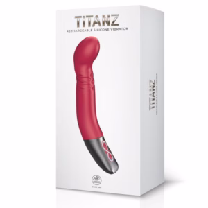 TITANZ 8" SILICONE RECHARGEABLE VIBRATOR IN PINK