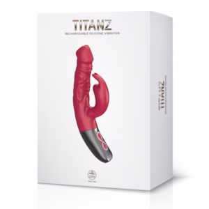 TITANZ 7" SILICONE RECHARGEABLE VIBRATOR IN PINK