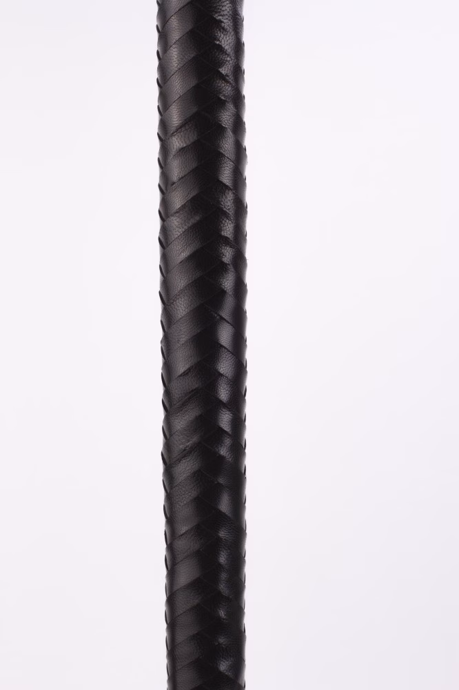 28" Kid Leather 9 Tails Flogger Black korbács - Image 3