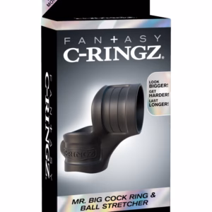 Mr. Big Cock Ring And Ball Stretcher  Black
