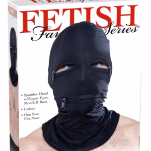 Zipper Face Hood  Black