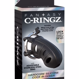 Hardcore Silicone Cock Blocker  Black