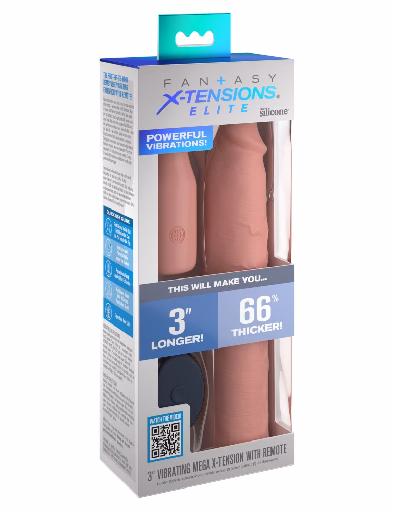 9" Sleeve Vibrating 3" Plug w/Remote Light