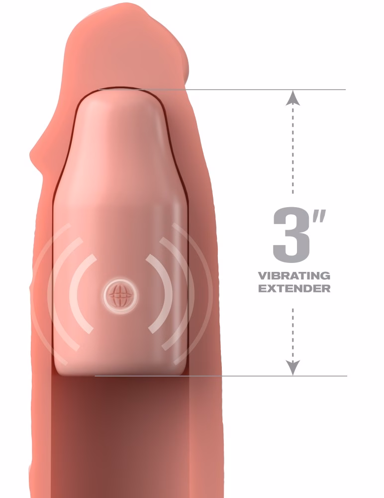 9" Sleeve Vibrating 3" Plug w/Remote Light - Image 2