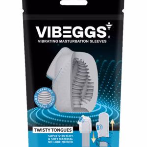 VIBEGGS - Twisty Tongues - Vibrating Masturbation Sleeve - White