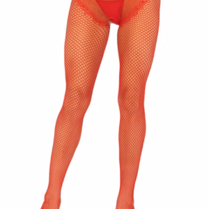 Crotchless backseam tights O/S - red