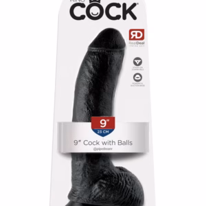 9" Cock with Balls  Black