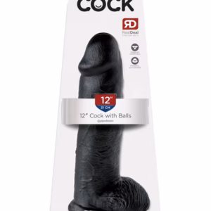 12" Cock with Balls Black