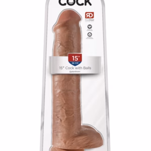 15" Cock with Balls  Tan