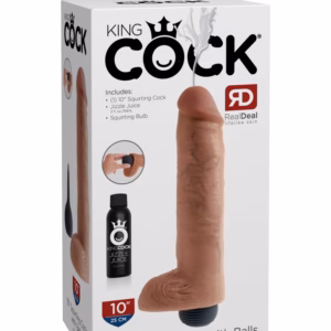 10" Squirting Cock with Balls  Light