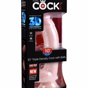 10" Triple Density Fat Cock with Balls Light
