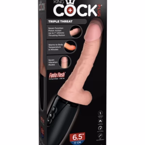 7.5" Thrusting Cock with Balls Brown