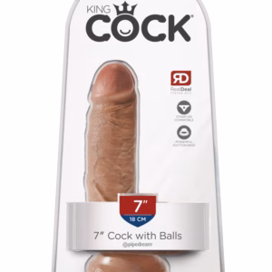 7" Cock with Balls  Tan