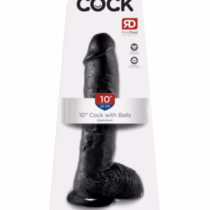 10" Cock with Balls  Black