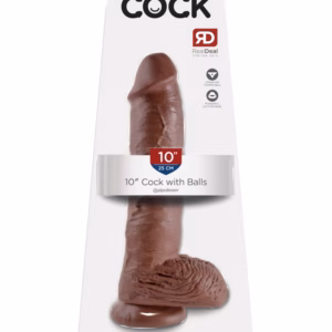 10" Cock with Balls  Brown