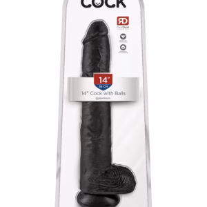 14" Cock with Balls  Black