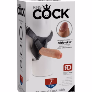 7" Uncut with Strap on Harness  Light