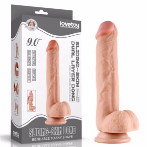 9.0'' Sliding Skin Dual Layer Dong Flesh