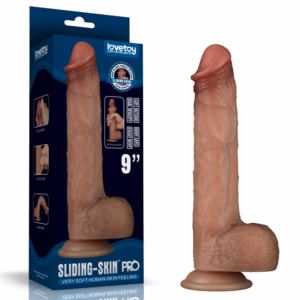 9'' Sliding Skin Pro Dual Layer Silicone Dong