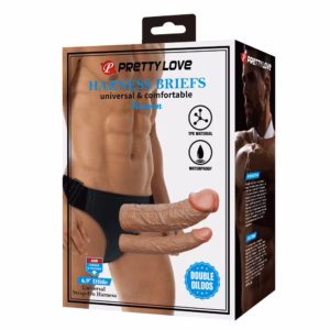 Pretty Love Keaven Harness Briefs with Double Dildos