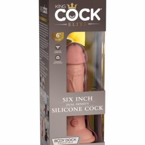 6" Dual Density Silicone Cock  Light