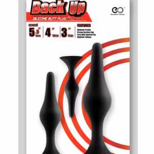 Back Up 3",4",5.5" Silicone Butt Plug w/Suction Cup (3pcs in 1 Kit Set)