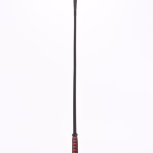 Nylon Stick with Neon Strip and Goat Kid Leather Handle Nubuck Leather Black