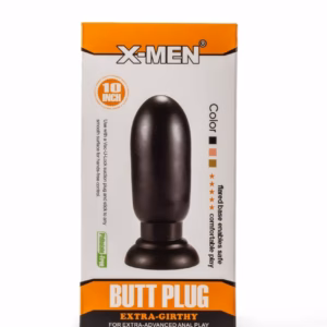 X-Men 7.87" Extra Girthy Butt Plug Black