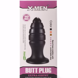 X-Men 10" Extra Girthy Butt Plug Black VIII