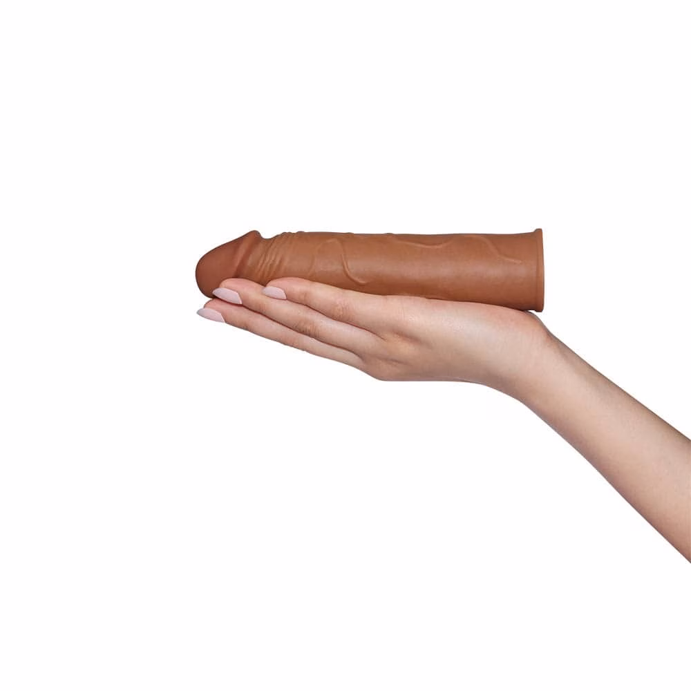 Pleasure X-Tender Penis Sleeve Brown 1 - Image 2