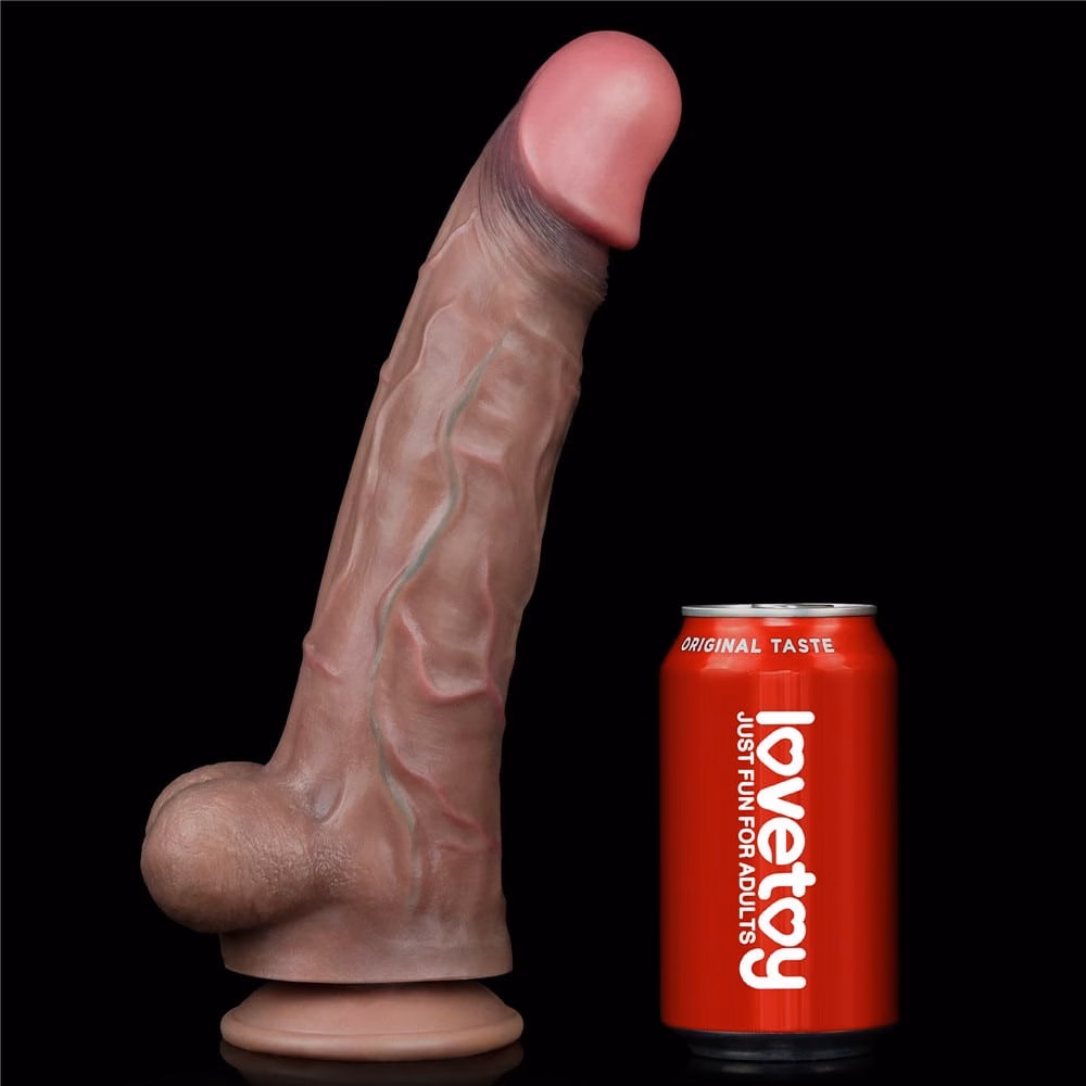 11.5'' Dual Layered Platinum Silicone Cock - Image 2