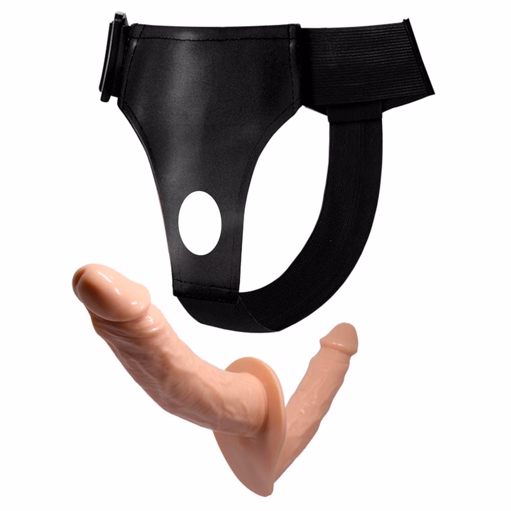 Wearable Harness Strap on Double Ended Realistic Dildo - Image 2