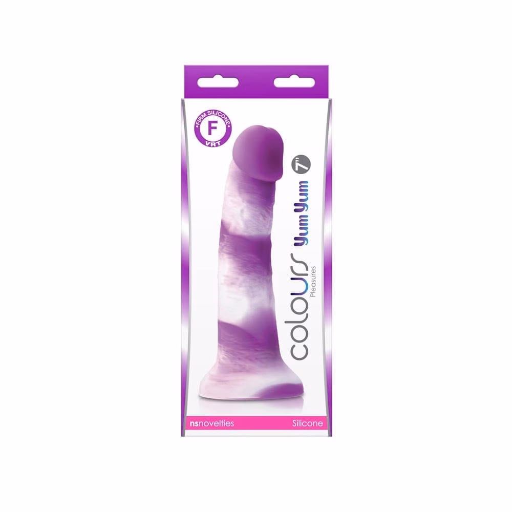 Colours - Pleasures - Yum Yum 7" Dildo - Purple_B0O25_3