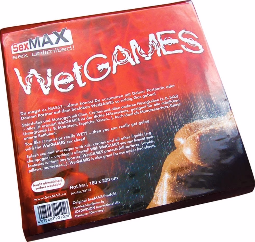 SexMAX WetGAMES Sex-Laken, 180 x 220 cm, Rot (fitted sheet, red)