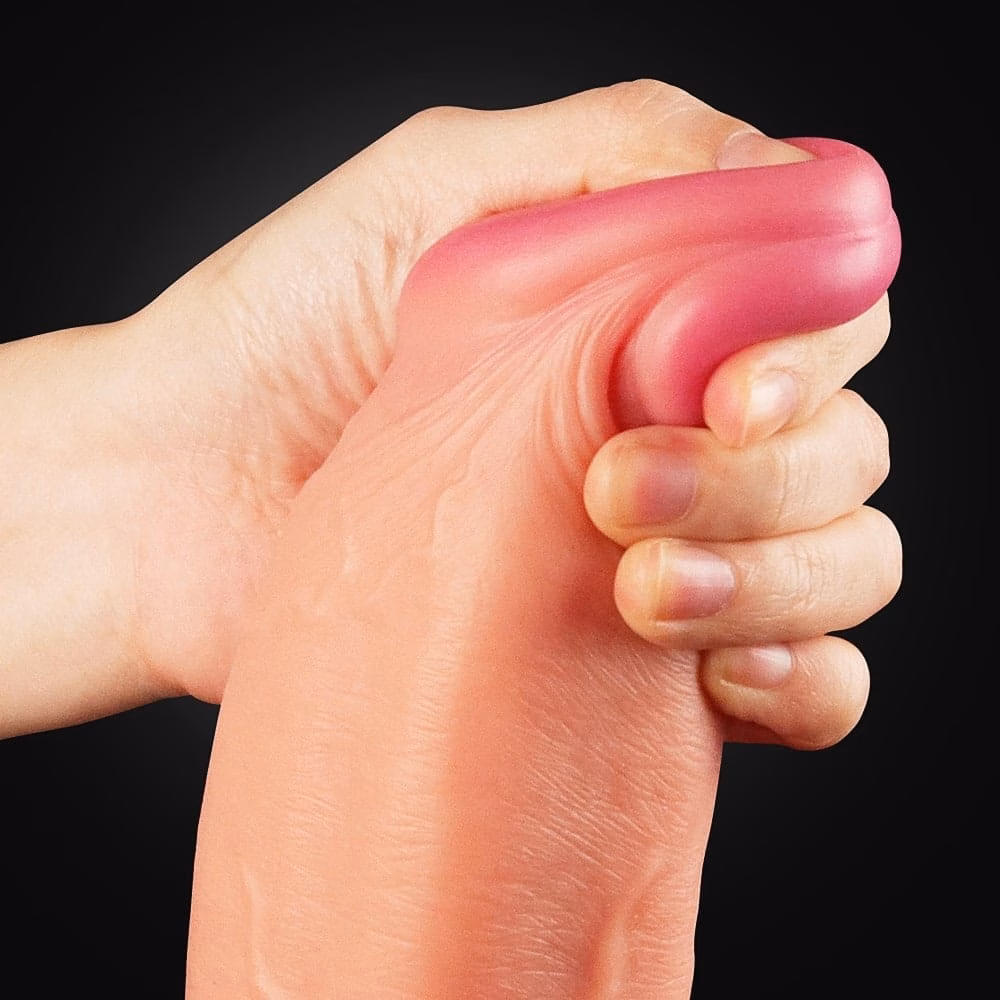 12" Dual Layered Platinum Silicone Cock 1 - Image 8