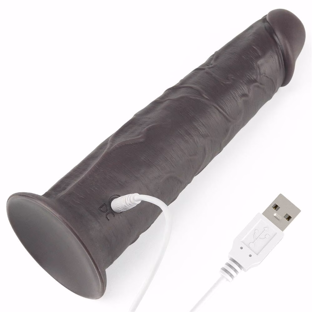 8'' Dual Layered Silicone Rotator Brown - Image 9
